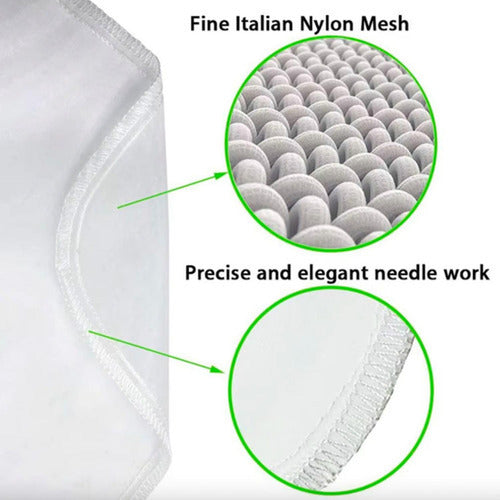 Set 3 Bolsas Para Filtrar Leche Vegetal Malla Fina - Norplat Blanco