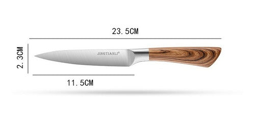 Cuchillo Santoku 5.5  Profesional Acero Inoxidable - Cukin Plateado