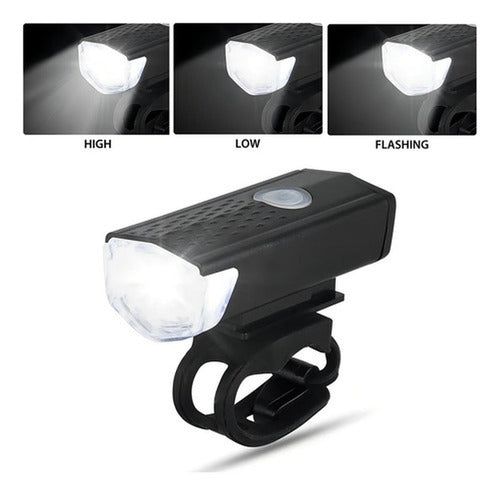 Pack 2 Luces Led Bicicleta Usb Trasera Y Delantera - Norplat Negro
