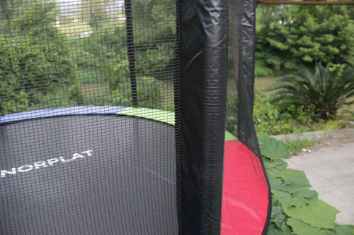 Cama Elástica Norplat Para Niños 8pies 2.44mt Con Escalera Negra Multicolor