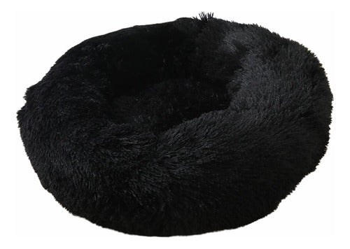Cama Mascota Perro Grande Antiestres 110cm Talla Xxl Norplat Negro Liso