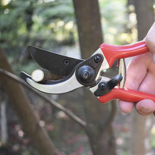 Tijeras Para Podar Aluminio 20cm Mango Pp Tijeron - Norplat Rojo