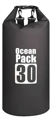 Bolso Seco Flotante Impermeable Mochila 30 Litros - Norplat Negro