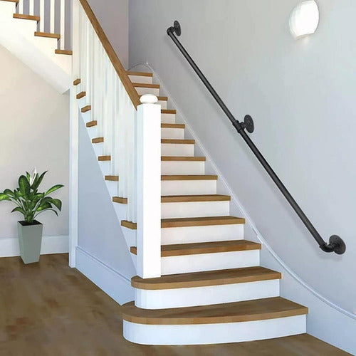 Barandal Pasamanos Tubo Escaleras Profesionales 3m - Norplat Negro