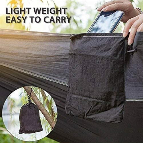 Hamaca Paraguaya Camping Norplat Mosqueton Correa Premium Negro
