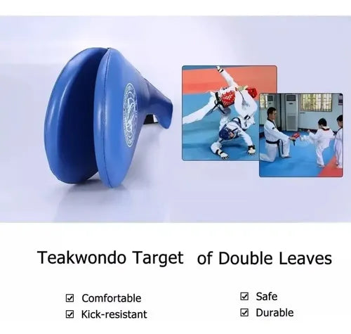 Paleta Doble Para Entrenamientos Golpes Taekwondo - Norplat Azul Mundo