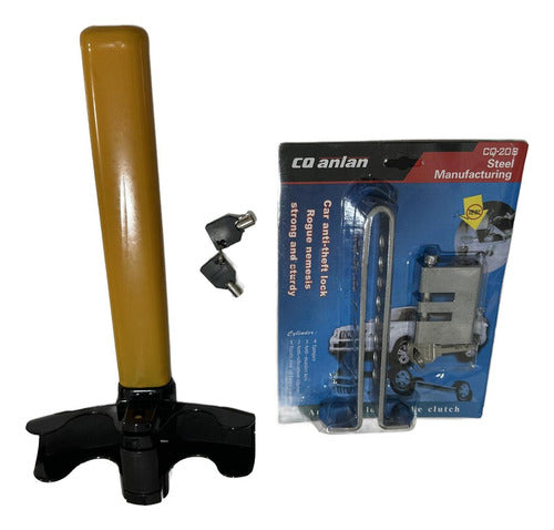 Traba Volante + Traba Pedal De Seguridad Auto Fuerte Norplat