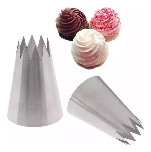 Set De 4 Boquillas Grande Repostería 366/ 365/ 1e /352 O 8cs