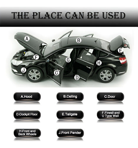 Lamina Goma Aislante 10mm Sonido Termico Puertas - Norplat Plateado