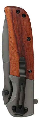 Cuchillo Automatico Norplat Navaja Retractil Mango Madera