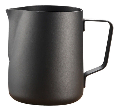 Jarra Para Texturizar Leche 350ml Espuma Latte Barista Cukin Negro