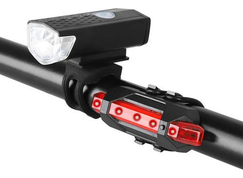 Pack 2 Luces Led Bicicleta Usb Trasera Y Delantera - Norplat Negro