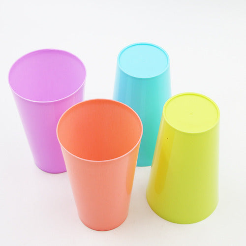 Pack 20 Vasos Plasticos Reutilizables Colores Fluor Norplat Rojo