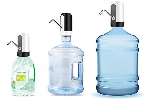 Dispensador De Agua Eléctrico Bomba Para Botellón Usb Blanco/negro