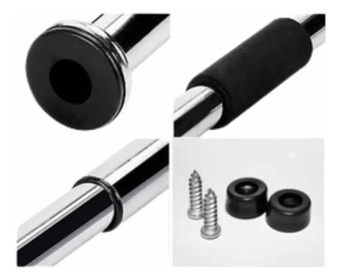 Barra De Ejercicios Ajustable Para Puerta Dominada/flexiones Plateado