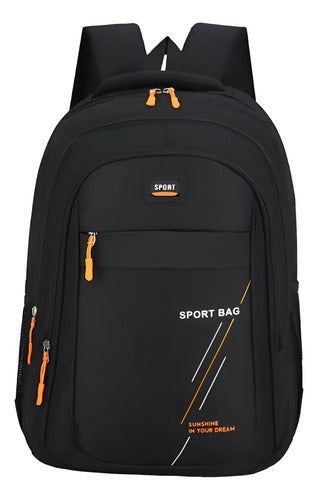 Mochila Hombre Norplat 35l Impermeable Urbano Porta Notebook Negro Liso