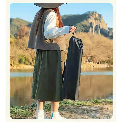 Mesa Camping Plegable Portátil Metalico Con Bolso - Norplat Negro