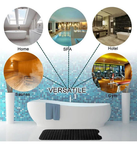 Goma Antideslizante Tina Ducha Bañera Cepillo 39×100 Norplat Negro