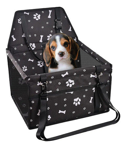 Norplat Asiento Auto Mascota Reforzado Plegable Seguridad Negro