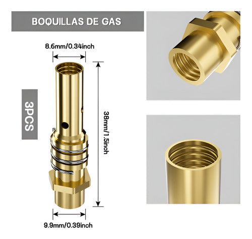 25u Punta Boquilla Contacto Soldadura 15ak Norplat