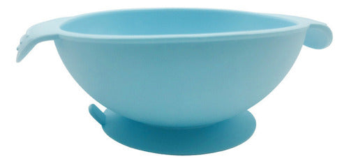 Bowl Grande Silicona Con Ventosa Para Bebé Y Niño - Norplat Celeste