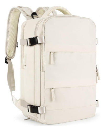 Mochila Notebook Viaje Ligera Vuelo Cabina Mano - Norplat Salmón Liso