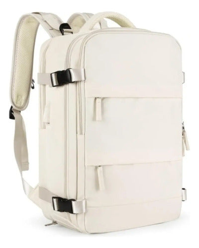 Mochila Notebook Viaje Ligera Vuelo Cabina Mano - Norplat Salmón Liso