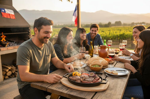 Sartén Cacerola Norplat Hierro Fundido Ovalado + Base Madera Negro