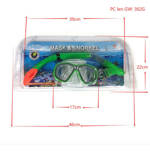 Set Máscara Buceo + Snorkel Junior Antiparra - Norplat