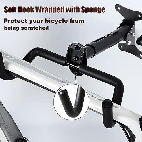 Porta Bicicletas Para Muralla Colgador De Bicicleta Norplat Negro