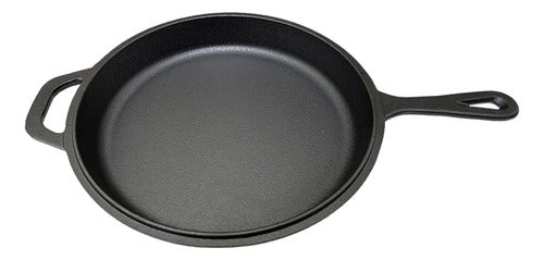 Dutch Oven Ø26cm 2 Sartenes Hierro Fundido + 2 Grip - Cukin Negro