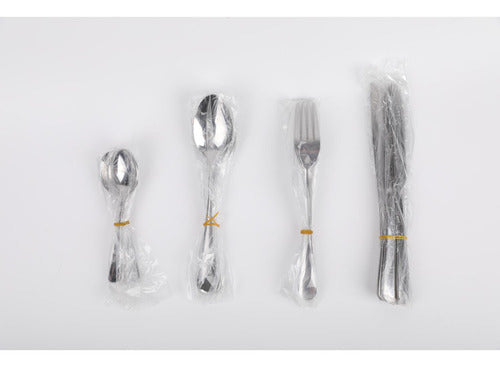 Juego Servicio Cubiertos 24 Piezas Acero Inoxidable Norplat Plateado