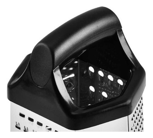 Rallador De Queso Verduras Frutas Hexagonal Acero - Norplat Negro