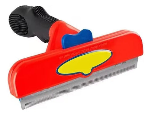 Saca Pelo Quita Deslanador Perros Cepillo Peine Xl - Norplat Rojo