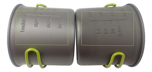 Set Ollas Camping 6 Piezas Con Cubiertos Y Estuche - Cukin