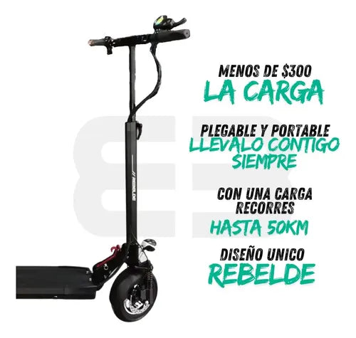 Scooter Eléctrico Rebelde Max - Electric Scooter - Eciclos Negro