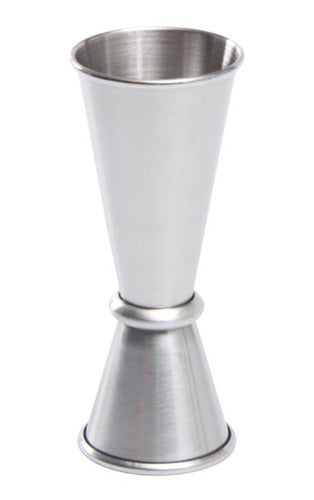 Jigger Japones Medidor Onza Bartender Acero Inoxidab - Cukin Plateado