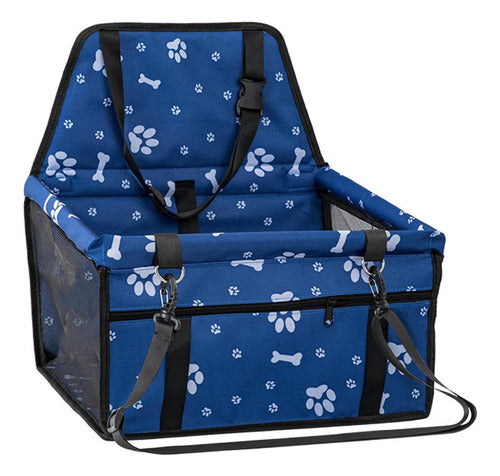 Norplat Asiento Auto Mascota Reforzado Plegable Seguridad Azul