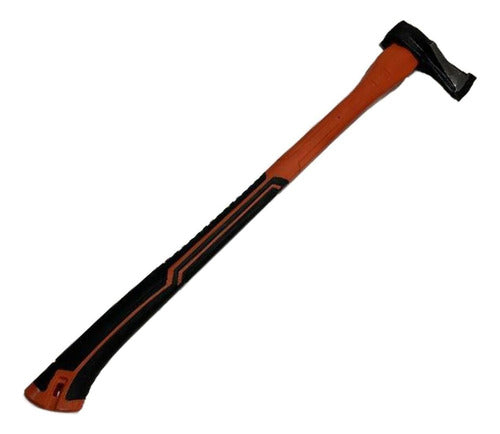 Hacha Para Leña 90cm De Acero Carbono Mango Pp+tpr - Norplat Naranja