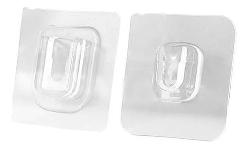 Pack 10 Adhesivos Doble Cara Colgador Gancho Pared - Ome