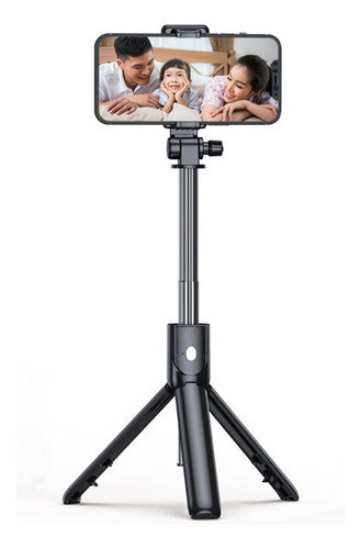 Palo Selfie Stick Trípode Baston Extensible Bluetooth TriPod Negro
