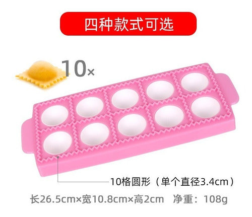 Molde Para 10 Ravioli Ravioles 58x38x51 Muy Fácil - Cukin Blanco - Relleno Redondo