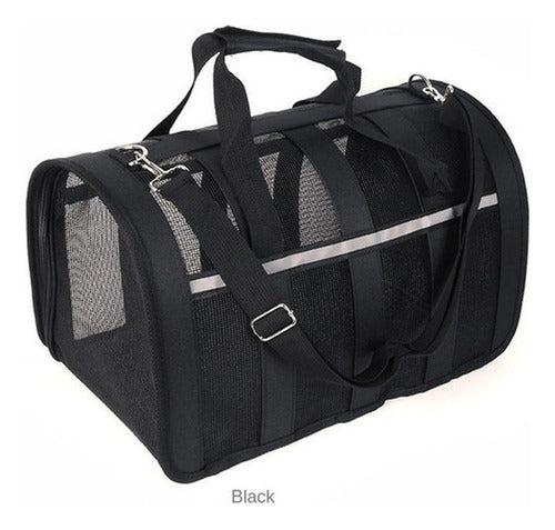 Bolso Transporte Mascota Norplat - Transportador Perro Gato Negro