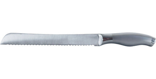 Cuchillo Aserrado Para Pan 20 Cm - Cukin Plateado