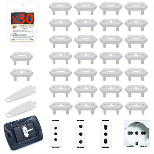 30 Protector De Enchufes Para Bebes Cubre Tapa Llave Norplat