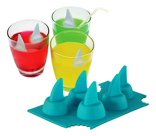 Molde De Silicona Para Aletas De Tiburón De Hielo - Cukin Celeste