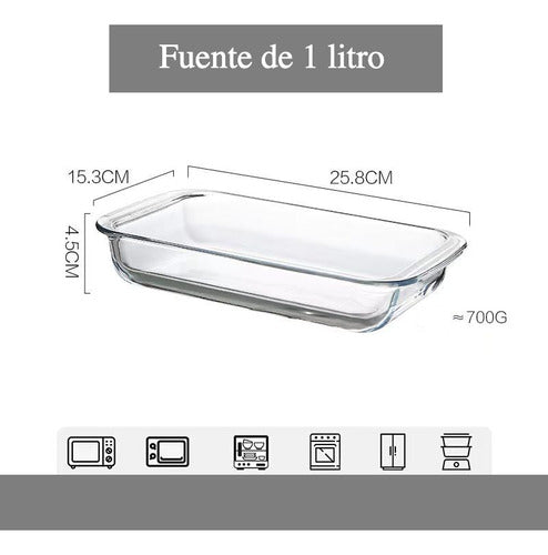 Pack De 2 Fuentes Rectangulares Pequeño Y Mediano - Norplat