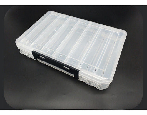 Caja Porta Señuelos De Pesca 14 Compartimientos - Norplat Transparente