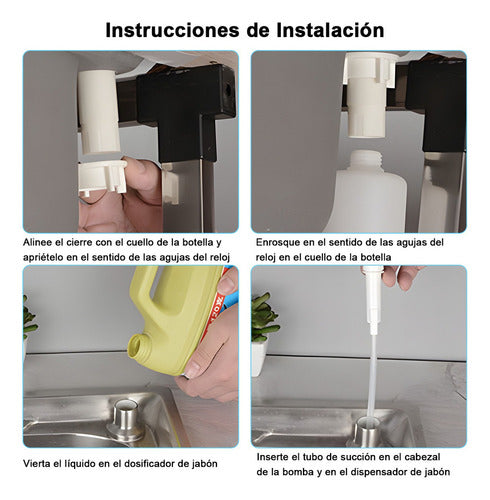 Bomba Dispensador Acero Inox Jabón Lavaplato 500ml - Norplat