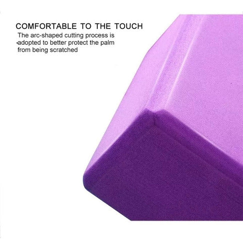 Fitness Yoga Ladrillo Goma Eva Bloque Pilates Deporte 180g Violeta